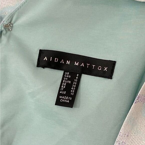 Aidan Mattox Floral Jacquard Ball Gown size 6 - Picture 13 of 15